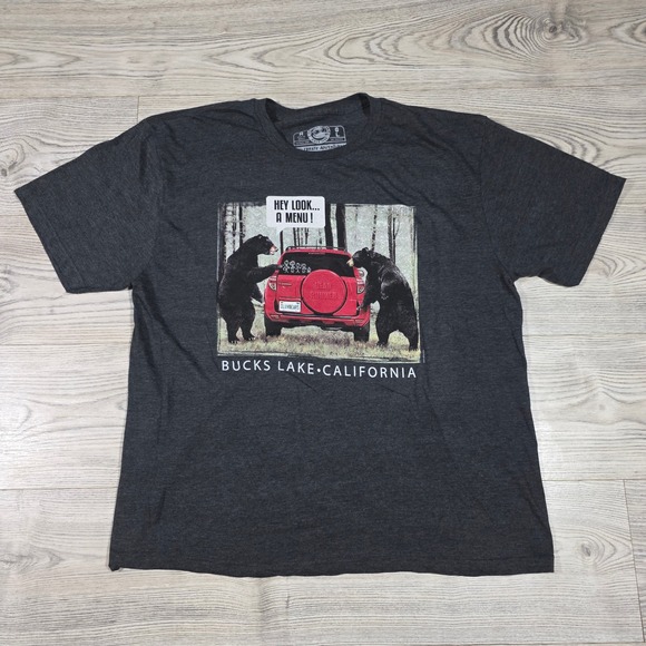 The Duck Company Other - The Duck Company - Bucks Lake CA "Hey Look A Menu" Bear Graphic Tee - Size Large
